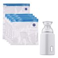 thumbnail image 1 of with Storage Bags with USB Cable 5 Storage Bags Rechargeable Portable for Travel Home Use Save Space White, 1 of 6