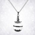thumbnail image 2 of Western Style Alloy Transparent Ball Pendant Women Collarbone Chain Sweater Necklace Black, 2 of 2