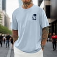 thumbnail image 1 of T-shirt Décontracté à Imprimé Graphique, Manches Courtes, Col Rond, pour Usage Quotidien, T-Shirt pour Homme à Coupe Confortable et, 1 of 3