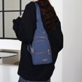 thumbnail image 2 of B-57 Blue Shoulder Bag For Women Chest Portable Design #MJVHi, 2 of 9