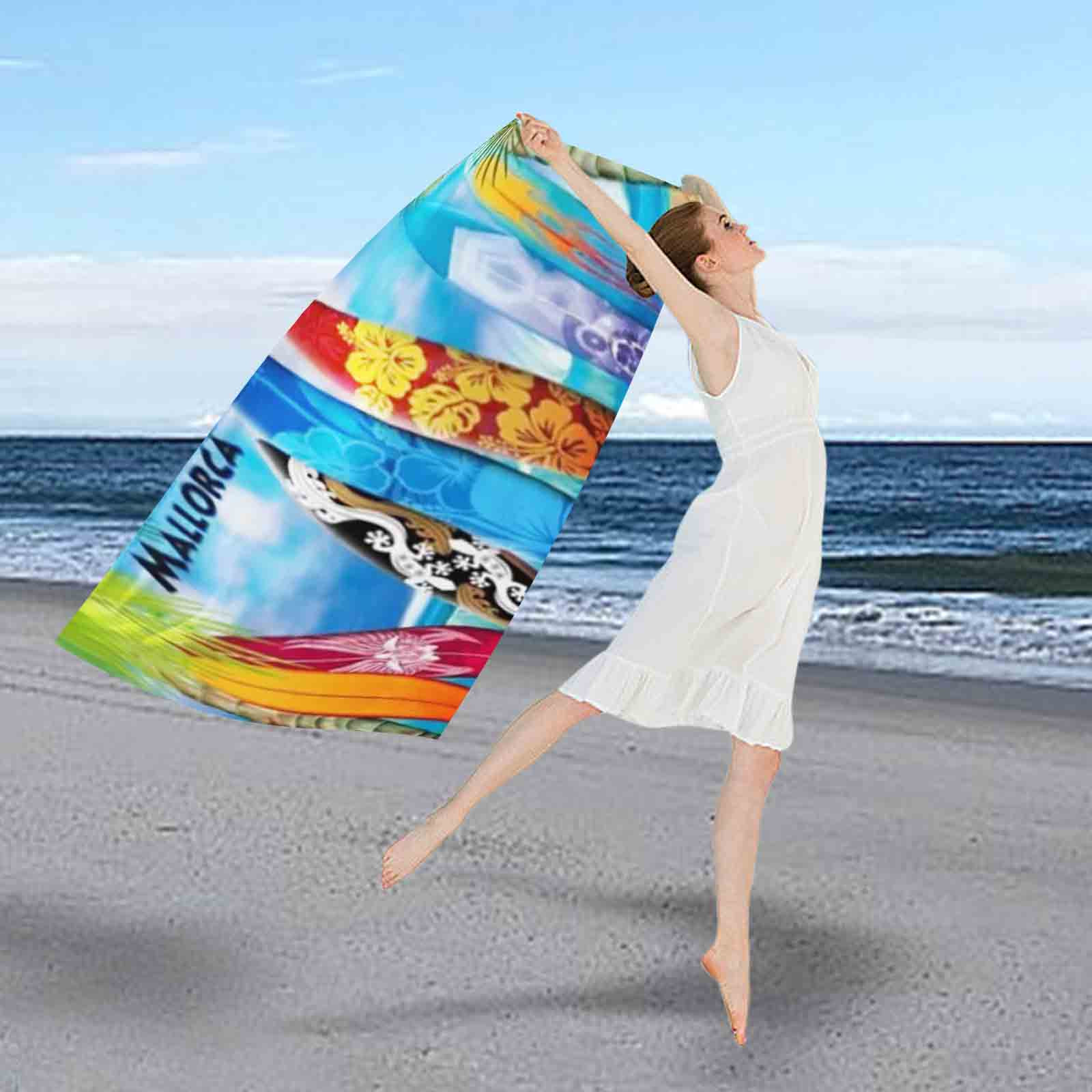 Microfiber Beach Towel Super Colorful Bath Towel Sandproof Beach