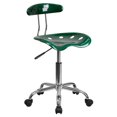 thumbnail image 1 of Vibrant Green and Chrome Swivel Task Chair with Tractor Seat, 1 of 9