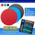 thumbnail image 3 of 4Pcs Reusable Silicone Air Fryer Mats, Oilproof Steamer Liners Replacement Air Fryer Accessories For Kitchen Baking, 3 of 8