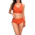 thumbnail image 1 of LSLJS Women's Sexy Solid Color Swimwear Two-piece Slim Swimsuit Bikini Straped Swimsuits, 1 of 8