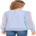 thumbnail image 4 of Pull-Over Blanc à Manches Longues pour Filles avec Manches à Volants Pois Suisses Haut Blouse Col Rond 5-12 Ans, 4 of 7