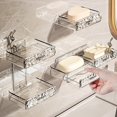 thumbnail image 4 of Shower Soap Dispenser Wall-mounted Soap Box for Shower Detachable Easy to Clean Space-saving Bathroom Storage Organizer with No-drill Installation Pet, 4 of 8