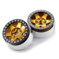 thumbnail image 1 of mmirethe 4pcs Wheel Rims Aluminum Alloy For SCX10 D90 TRX4 TF2 CC01 Capra 1/10 Crawler RC Car Accessories Replacement Parts RC Upgrade Part Titanium, 1 of 6