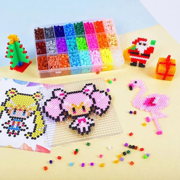 Kit de 10 000 perles fusibles, 36 couleurs, 5 mm, avec panneaux perforés | Includes Ironing Papers, Tweezers, Pattern Sheet, Lanyard, Hair Pins, Hair Band, Beads Crafts for Kids, Christmas, Birthday Kit de 10 000 perles fusibles, 36 couleurs, 5 mm, avec panneaux perforés | Includes Ironing Papers, Tweezers, Pattern Sheet, Lanyard, Hair Pins, Hair Band, Beads Crafts for Kids, Christmas, Birthday