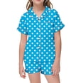 thumbnail image 4 of MIASHUI Ensemble de Pyjama 2 Pcs pour Garçons et Filles à Pois Boutonné, Bleu, 2-3 Ans, 4 of 4