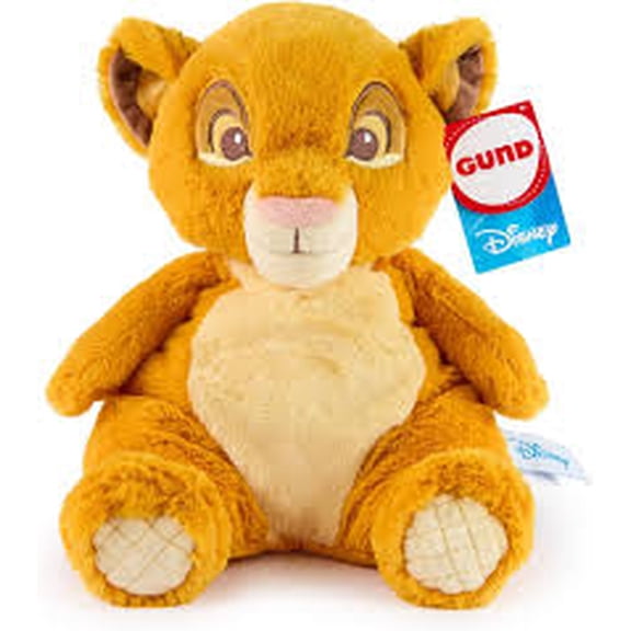 GUND Disney Officiel Simba Oh So Snuggly Peluche, Le Roi Lion, Lion Animal en Peluche pour Bébés et Nourrissons, Jaune, 12,5”