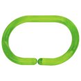 thumbnail image 2 of Anneaux de Rideau de Douche en Plastique Vert Lime Transparent - Ensemble de 12, 2 of 5
