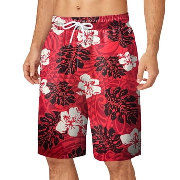 Ketyyh-chn99 Maillots de Bain pour Hommes Shorts de Plage Mode Maillots de Bain pour Hommes Shorts de Planche de Plage Maillots de Bain Shorts Rouge,G