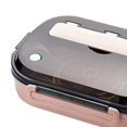 thumbnail image 4 of Large Capacity Bento Box,4 Compartment Lunch Box,Portable Stainless Steel Leak Proof Cutlery Food Containers for Adults Office Worker Outdoor[Pink], 4 of 5