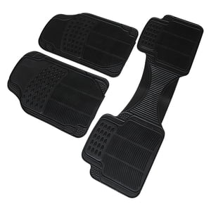 Tapis universels de plancher de voiture 3-Piece Set Pvc imperméable non-dérapant conception de plateau lourd avec bords relevés caoutchouc Grip protection anti-kid pour les véhicules 29X17 1 cm