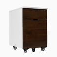 thumbnail image 1 of Desky Wooden Minimal Filing Cabinet - White / Rustic Pine Softwood, 1 of 10
