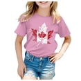 thumbnail image 1 of PMVFHDE Canada T-Shirt Imprimé Feuille d'Érable pour la Fête du, Manches Courtes, Col Rond, Été, Coupe Décontractée, Basique, 1 of 4