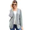 thumbnail image 1 of Women Open Front Long Sleeve Chunky Knit Cardigan Sweaters Loose Outwear Coa, 1 of 5