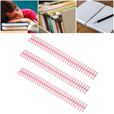 Plastic Binding Spine, Loose Leaf Rings 10PCS Detachable 34 Holes Easy To Install With 12mm Inner Diameter For Home Or School Use Black,White,Transparent,,Orange,Blue