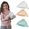 thumbnail image 3 of Qudderr Chandails à Col Roulé pour Filles Bébé Pull en Polaire Tricoté 2-13 Ans Filles Automne Hiver Chandail en Molleton Chaud, 3 of 8