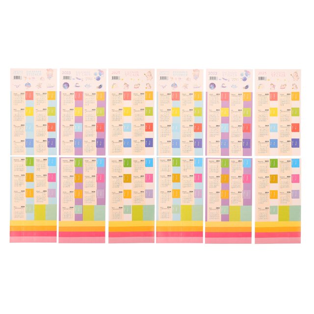 12 Ensembles d'Autocollants d'Index de Calendrier Onglets d'Index Mensuel Autocollants d'Étiquette de Classification