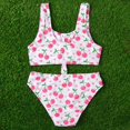 thumbnail image 4 of MIASHUI Girls Swimsuit Two Pieces Bikini Set Toddler Ruffle Bathing Suits Swimwear,White,5-6 Years, 4 of 9