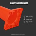 thumbnail image 3 of 12 Pack 28" Heavy Duty Traffic Cones with Reflective Collars, PVC Safety Cones for Construction, Parking Lots, Events, 3 of 8