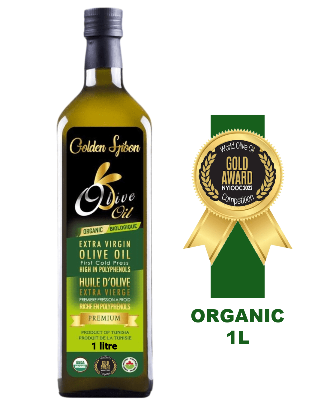 Golden Spoon Organic Extra Virgin Olive Oil 1L