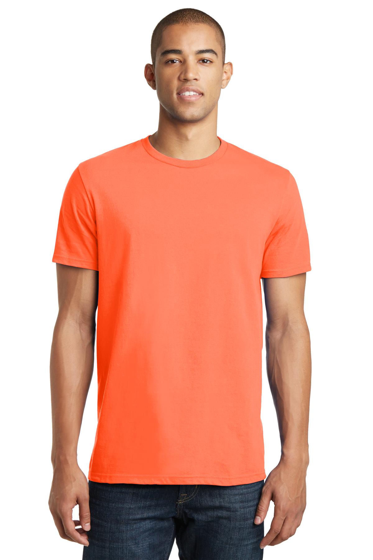 District Threads T-Shirt de Concert pour Jeunes Hommes Néon Orange 4TG.