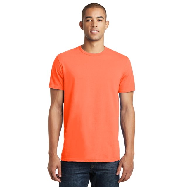 District Threads T-Shirt de Concert pour Jeunes Hommes Néon Orange 4TG.