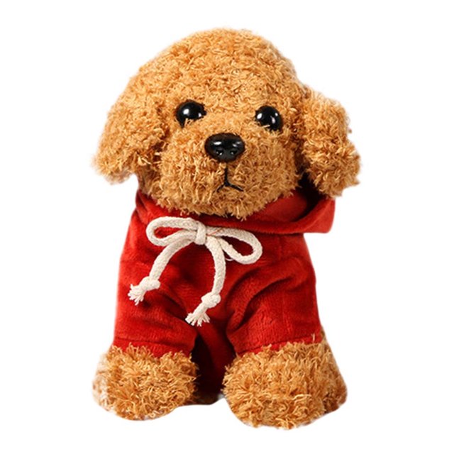 EQWLJWE Puppy Plush Simulation Toy Doll Teddy Dog Rag Doll Cute Cute Trumpet Simulation Animal Doll
