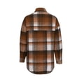 thumbnail image 4 of Yuyuzo Plaid Flannel Shirts for Women Oversized Long Sleeve Shacket Jacket Button down Blouse Tops, 4 of 6