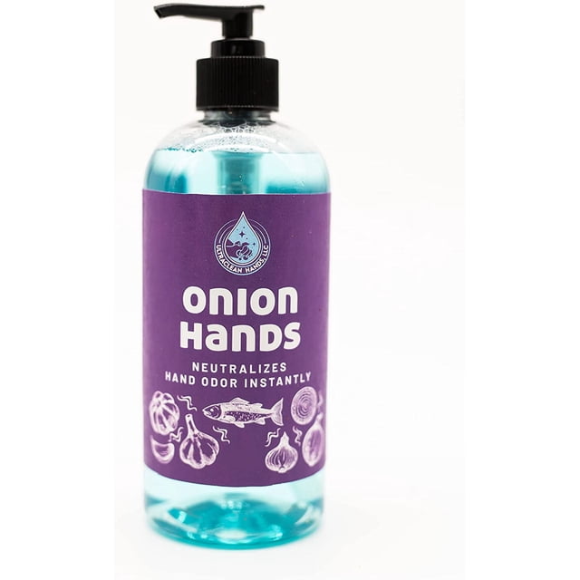 Onion Hands Onion Hand-Odour Neutralizing Hand-Wash - 16 oz - Hand-Odour Remover Instantly Gets Rid of Garlic, and Fish Odors - Made with 100% Natural Ingredients