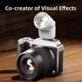 thumbnail image 3 of Desiontal F02 White Mini Flash Speedlite, GN8 6500K Camera Flash Light Compatible with Sony Canon Fuji Nikon Camera, 3 of 8