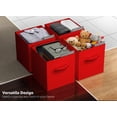 thumbnail image 2 of Sorbus 6-Pk 13" Foldable Fabric Storage Bins with Handles for Pantry, Toy & Closet Organization - Red, 2 of 6