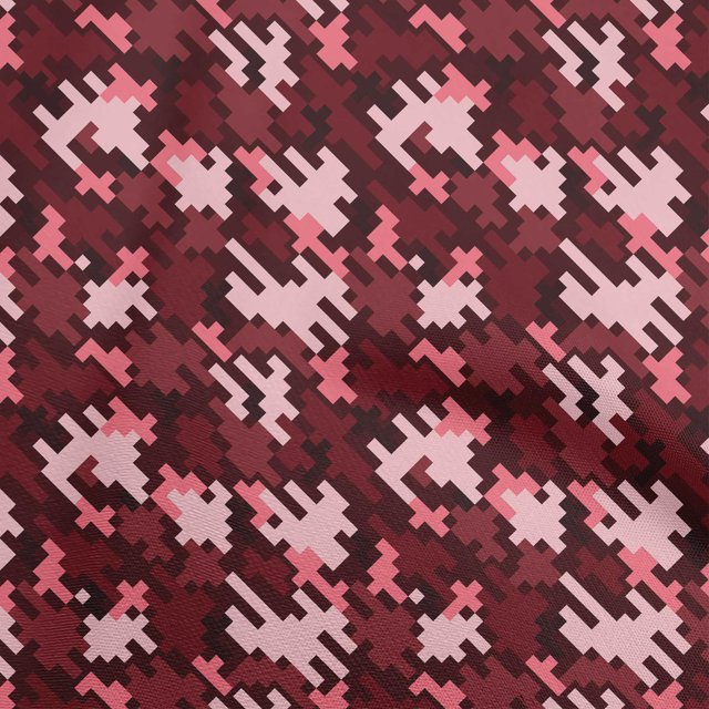 oneOone Georgette Viscose Maroon Fabric Abstract Sewing Craft Projects Fabric Prints By Yard 42 Inch Wide