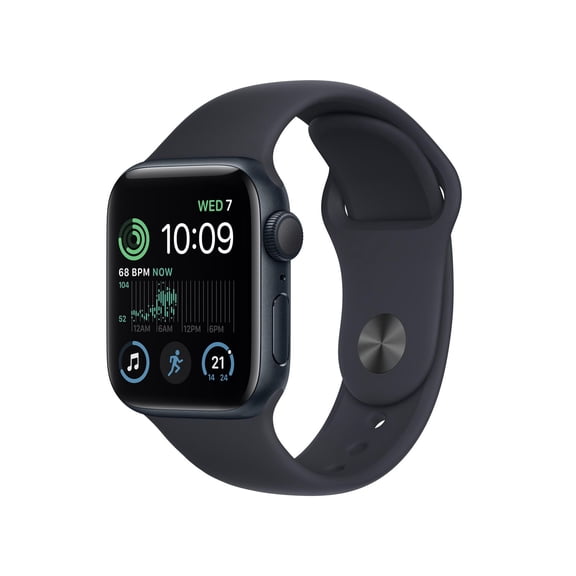 Apple Watch Series SE 2nd Generation (GPS 44mm) Boîtier en Aluminium Minuit avec Bracelet Sport Minuit / Remis à Neuf Certifié Grade A
