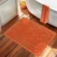 thumbnail image 1 of Royal Blaze Crochet Reversible Bath Mat Runner 100% Cotton Bathroom Rug Runner, Medium Plus Rectangular 24×36 Rust, 1 of 7