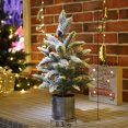 thumbnail image 2 of Flocking artificial Christmas tree, desktop cedar Christmas tree, indoor Christmas decorations, 2 of 5