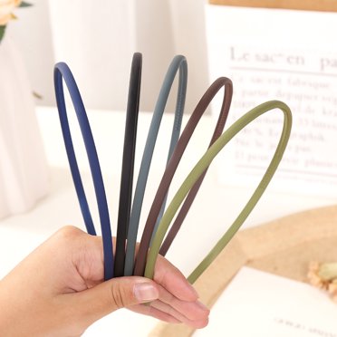 Matte Headband Women Hairband Fashionable Hairband Hair Hoop Matte Headband Women Pure Color Simple Elegant Hairband Hair Accessory For Holiday Party Dating 0.5cmCoffee