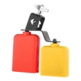thumbnail image 1 of lionlar Cattlebell Drum Noisemaker Percussion Instrument Cowbell Double Mounted Bell Set E, 1 of 9