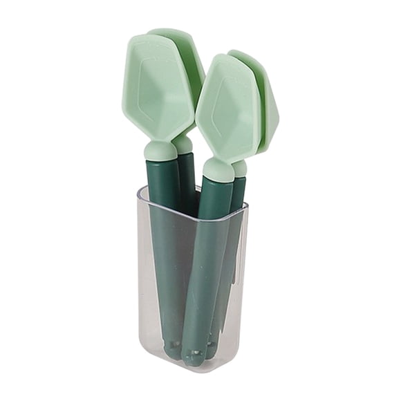 ZZkhGO 4-Pack Multicolor Coffee Scoop Clip, Durable ABS 2-in-1 Measuring Spoon Bag Clip, Easy Clean Space Saving Tool for Coffee Milk Powder Tea Home Cafe