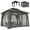 Black, variant on Outsunny 10' x 12' Double Roof Hardtop Gazebo with Curtains, Beige