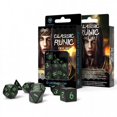 thumbnail image 1 of Q-workshop QWOSCLR21 dés Classiques Runic, Noir & Vert - Ensemble de 7, 1 of 1