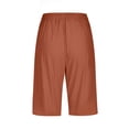 thumbnail image 5 of Timegard Womens Plus Size Shorts Elastic Waisted Drawstring Lightweight Casual Knee Length Shorts with Pockets, 5 of 5