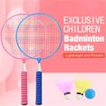 thumbnail image 2 of Tzilke Badminton Rackets Set Portable Badminton Rackets with 2 Shuttlecocks and Carrying Bag for Children, 2 of 8