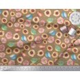 thumbnail image 2 of Soimoi Polyester Crepe Fabric Bird & Anemone Floral Print Sewing Fabric Yard 52 Inch Wide, 2 of 3