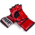 thumbnail image 4 of Gants MMA IBF Cage Sport, gants d’entraînement en cuir synthétique avec support du poignet, paume ouverte, 4 oz, rouge/noir, LG/XL, 4 of 5