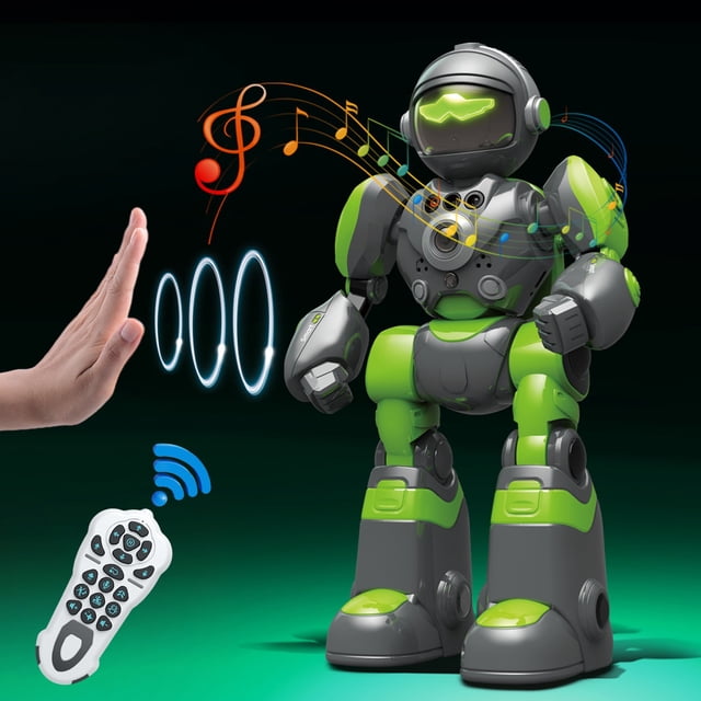 Offres des Fêtes Iumwxz Jouet Robot RC, Robot Télécommandé à Détection de Gestes Dansant Programmable Relecture Robot Intelligent pour Enfants de 3 4 5 6 7 8 12 Ans Filles Cadeaux de Noël Cadeau Saint-Valentin
