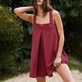 thumbnail image 2 of Yuyuzo Womens Rompers Oversized Square Neck Tank Tops Wide Leg Shorts Summer Casual 1 Piece Jumpsuits, 2 of 7
