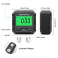 thumbnail image 2 of Shengyu 1/2/3 Level Box Protractor 490° Levels Gauge Bevel Gauges with Magnetic Base Electronic Angle Protractors Measuring Tools Black/Type 1 1 Pc, 2 of 6